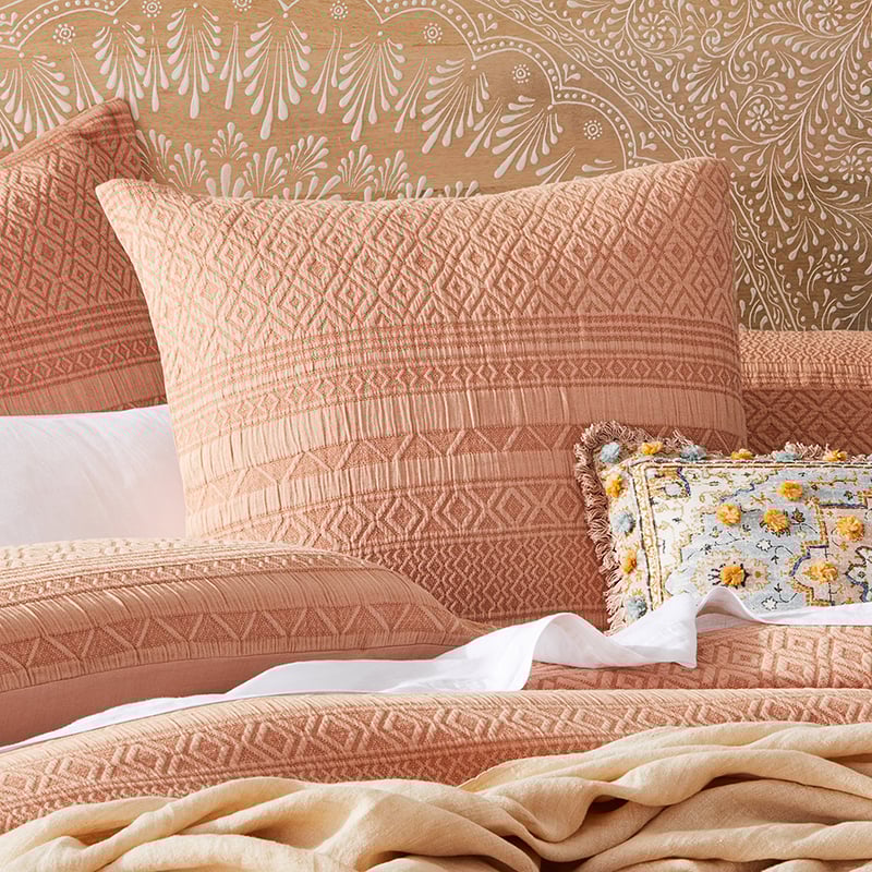 Arti Matelasse Dusty Coral Pillowcase