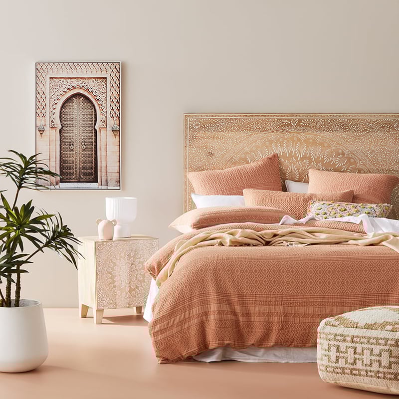 Arti Matelasse Dusty Coral Pillowcase