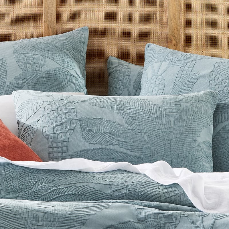 Jungle Palm Matelasse Soft Sage Pillowcase