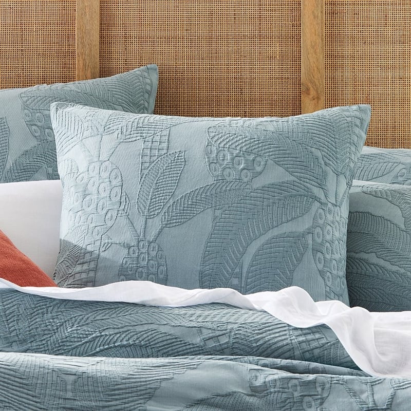 Jungle Palm Matelasse Soft Sage Pillowcase