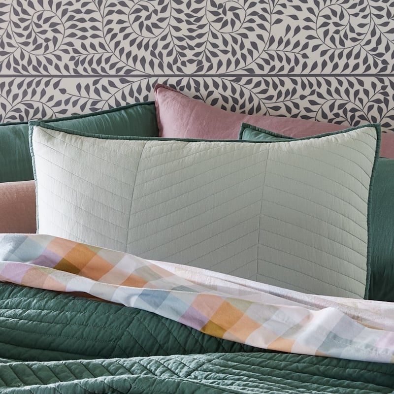 Roma Quilted Blue Mist Pillowcase