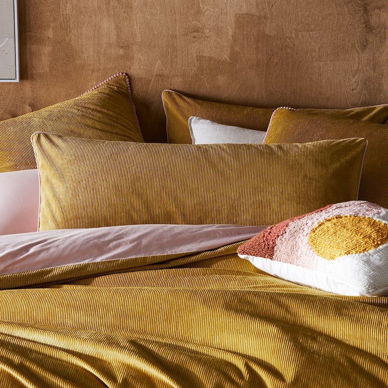 Piper Corduroy Mustard Pillowcase