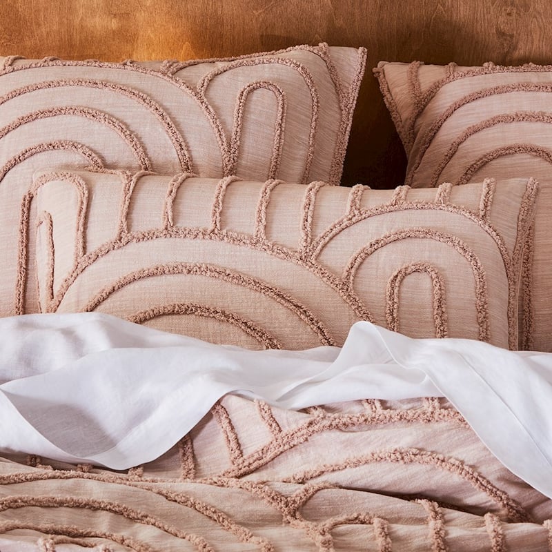 Archie Tufted Misty Rose Pillowcase