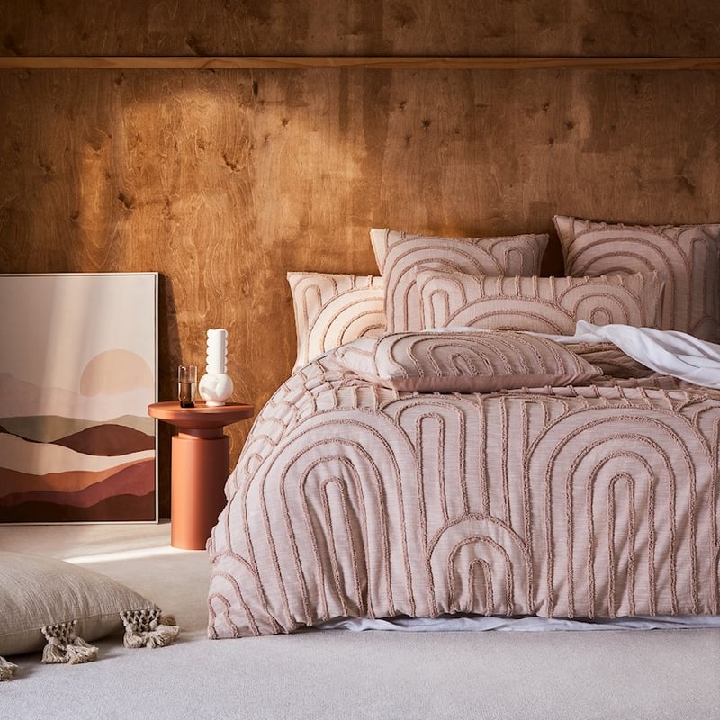 Archie Tufted Misty Rose Pillowcase