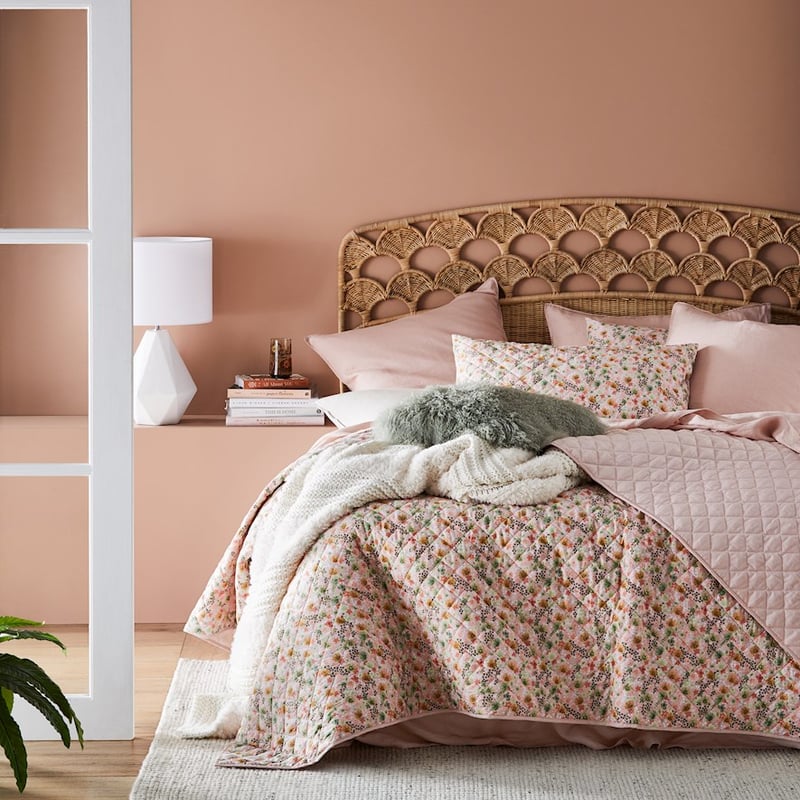 Pink Floral Pillowcase