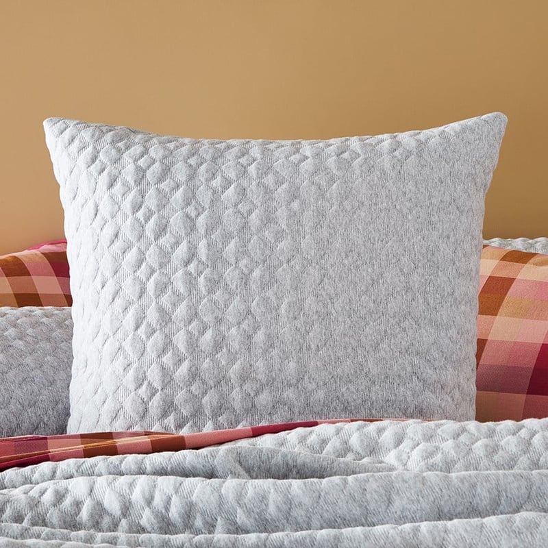 Geo Jersey Grey Marle Pillowcase