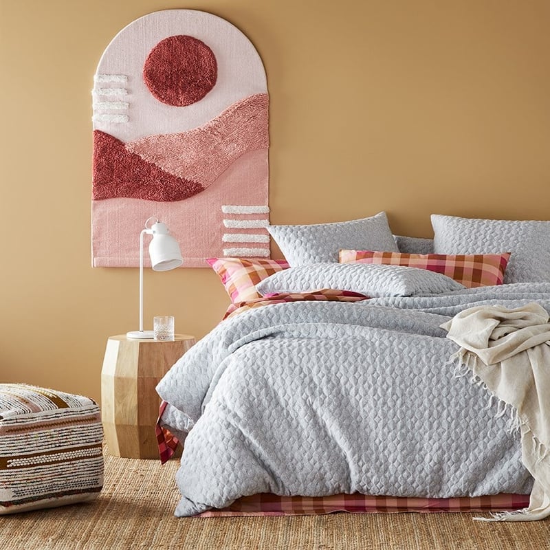 Geo Jersey Grey Marle Pillowcase