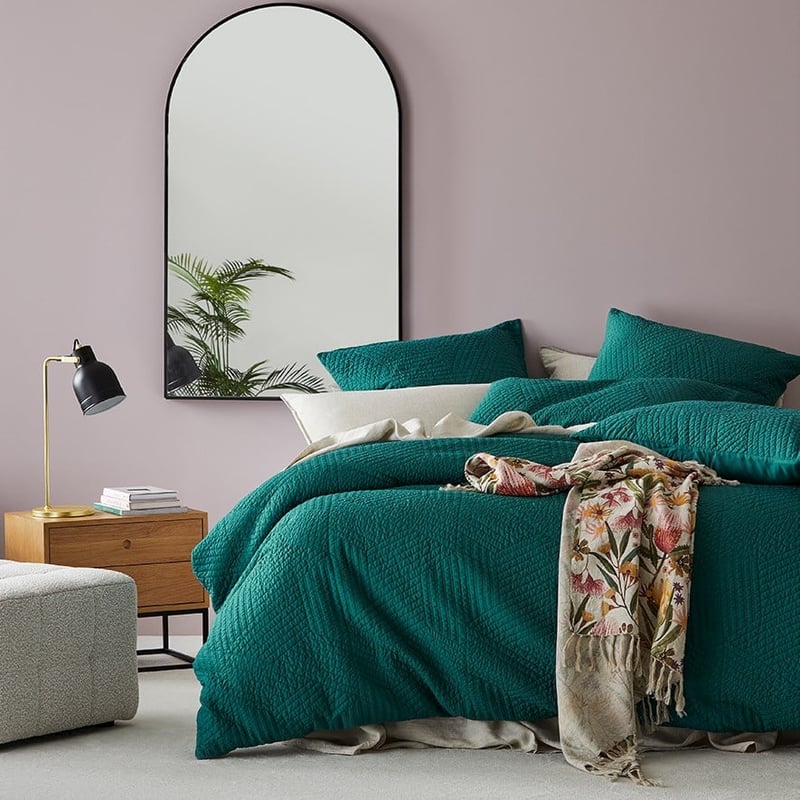 Kaito Quilted Bottle Green Pillowcase