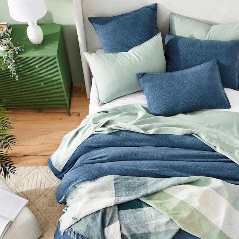 Mirella Navy Matelasse Pillowcase