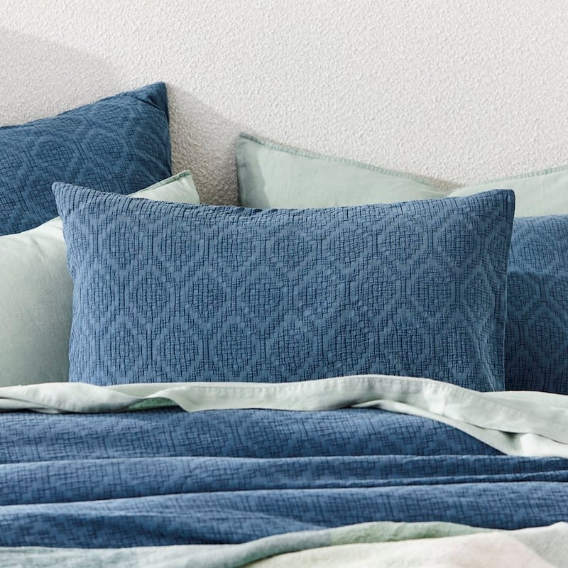 Mirella Navy Matelasse Pillowcase