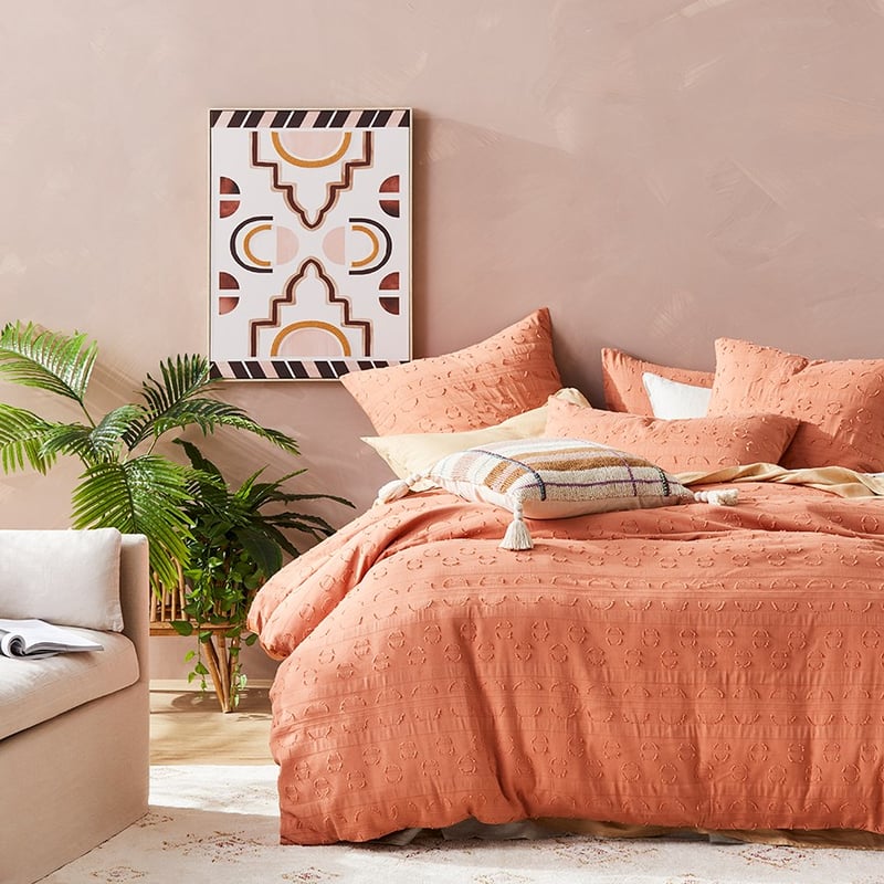 Cisco Matelassé Burnt Orange Pillowcase