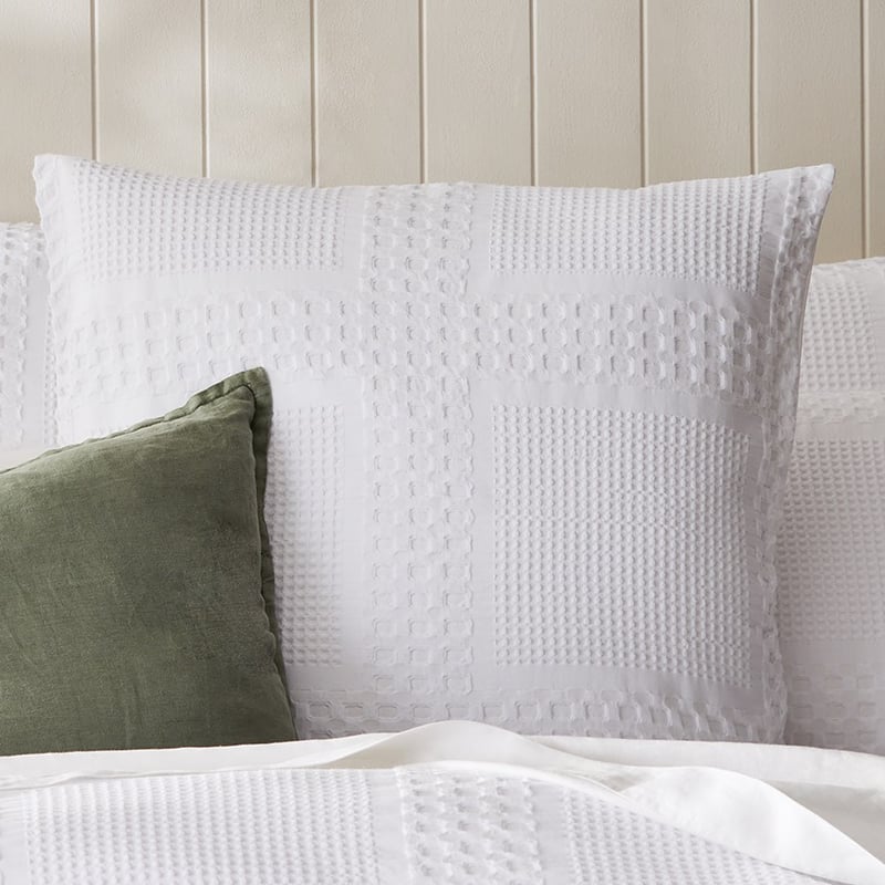 Waffle White Pillowcase