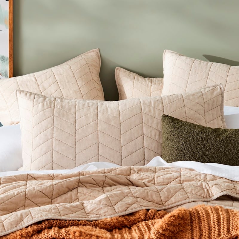 Emmie Quilted Natural Pillowcases