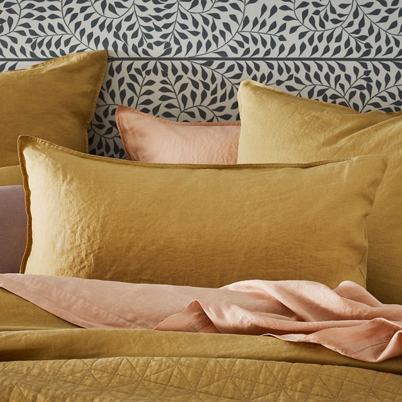 Vintage Washed Linen Cashew Pillowcase