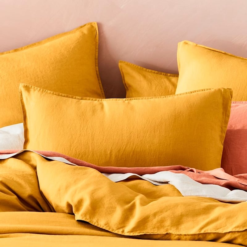 Vintage Washed Linen Chai Pillowcase