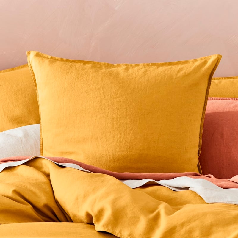 Vintage Washed Linen Chai Pillowcase