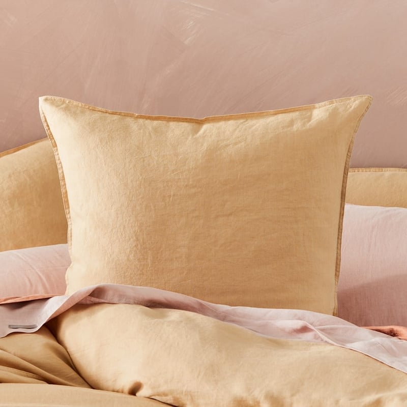 Vintage Washed Linen Latte Pillowcase