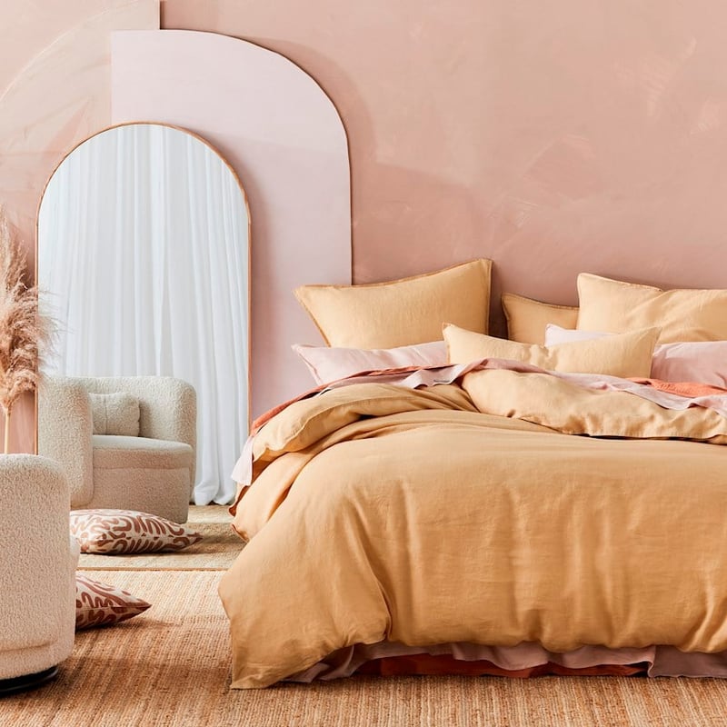 Vintage Washed Linen Latte Pillowcase