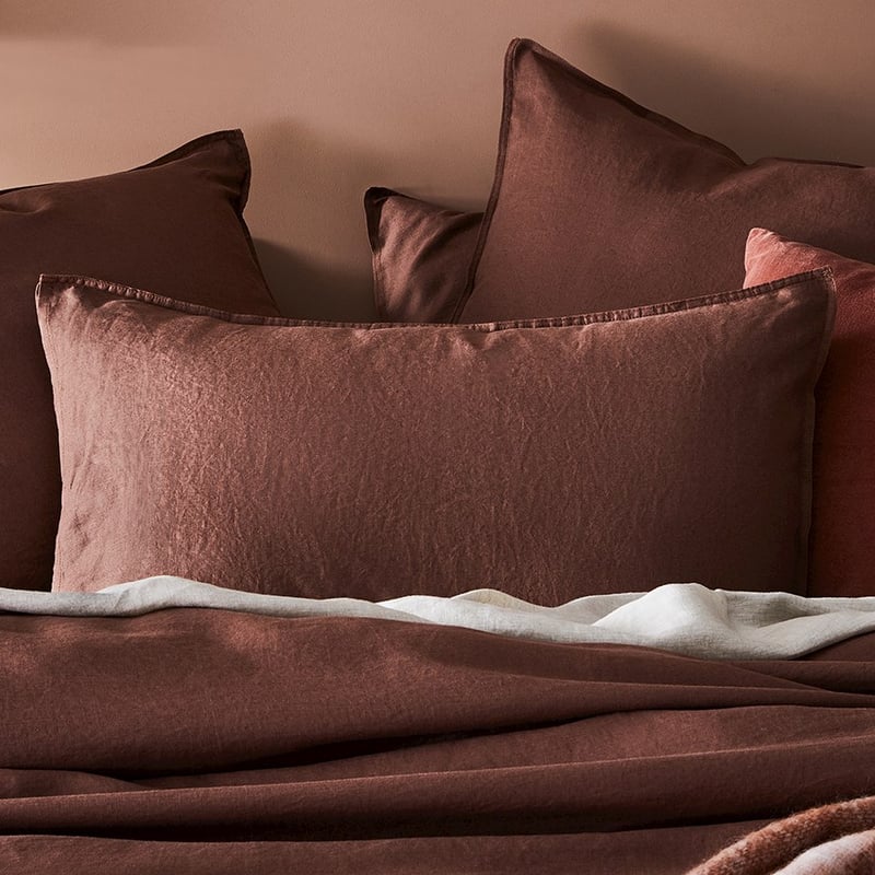 Vintage Washed Linen Nutmeg Pillowcase