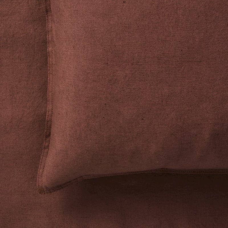 Vintage Washed Linen Nutmeg Pillowcase