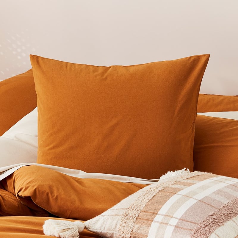 Stonewashed Cotton Topaz Pillowcase