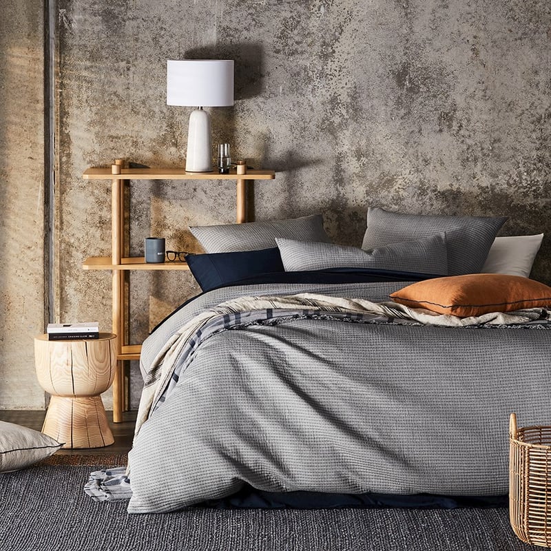 Mark Tuckey Quilted Grey Pillowcase