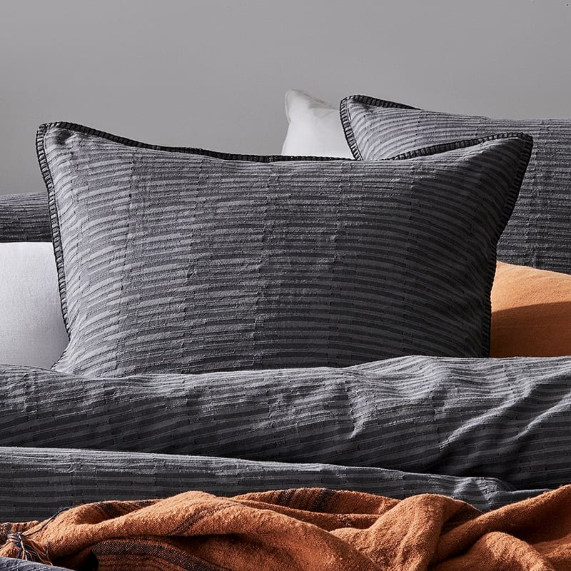 Mark Tuckey Mason Jacquard Bedlinen Euro P/Case Steel Each