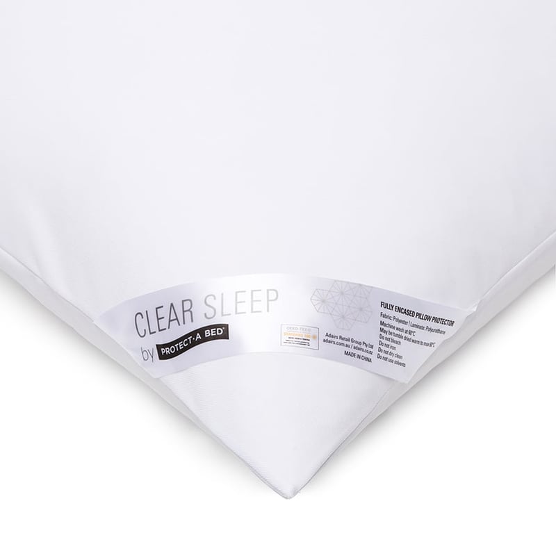 Clear Sleep Fully Encased Pillow Protector Twin Pack