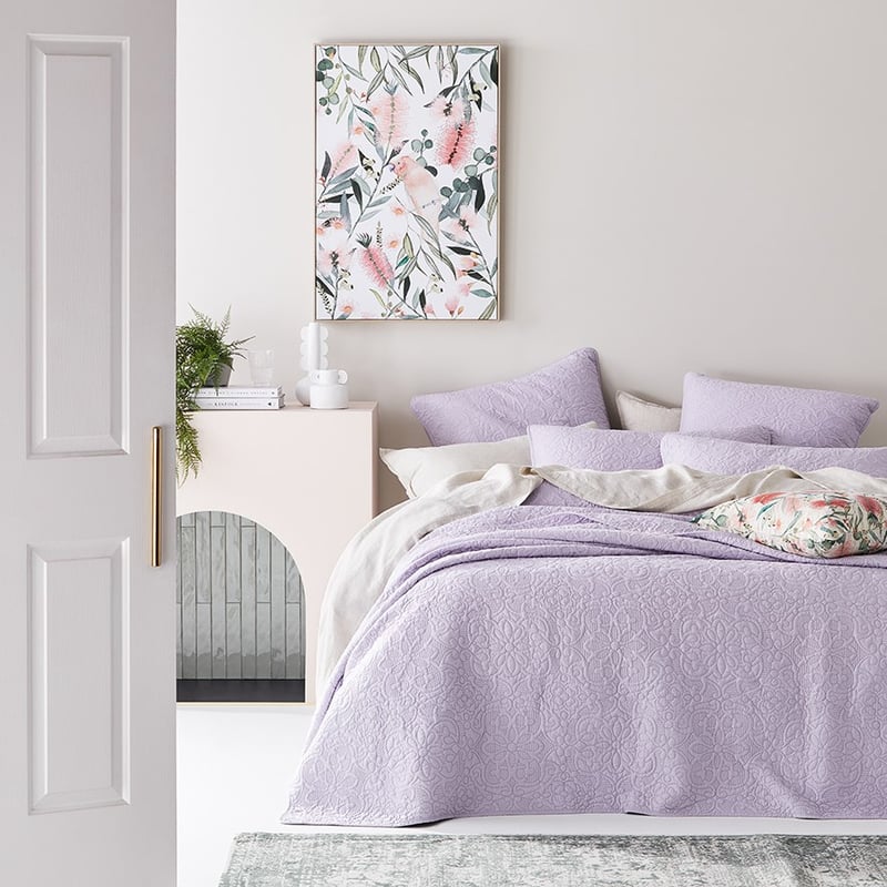 Chloe Quilted Lavender Coverlet
