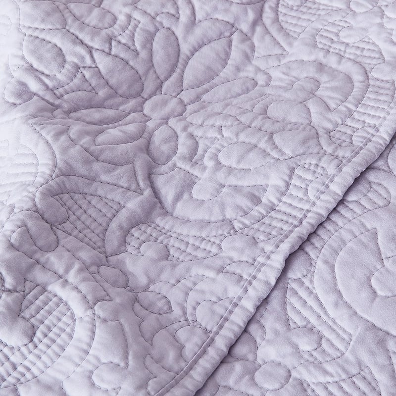 Chloe Quilted Lavender Coverlet