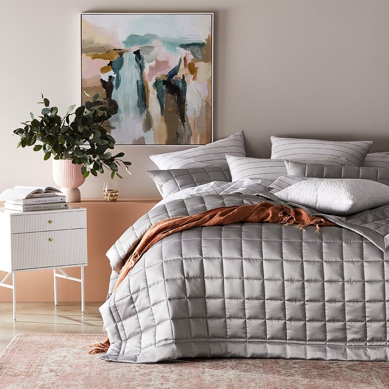 Alma Neutral Quilted Coverlet