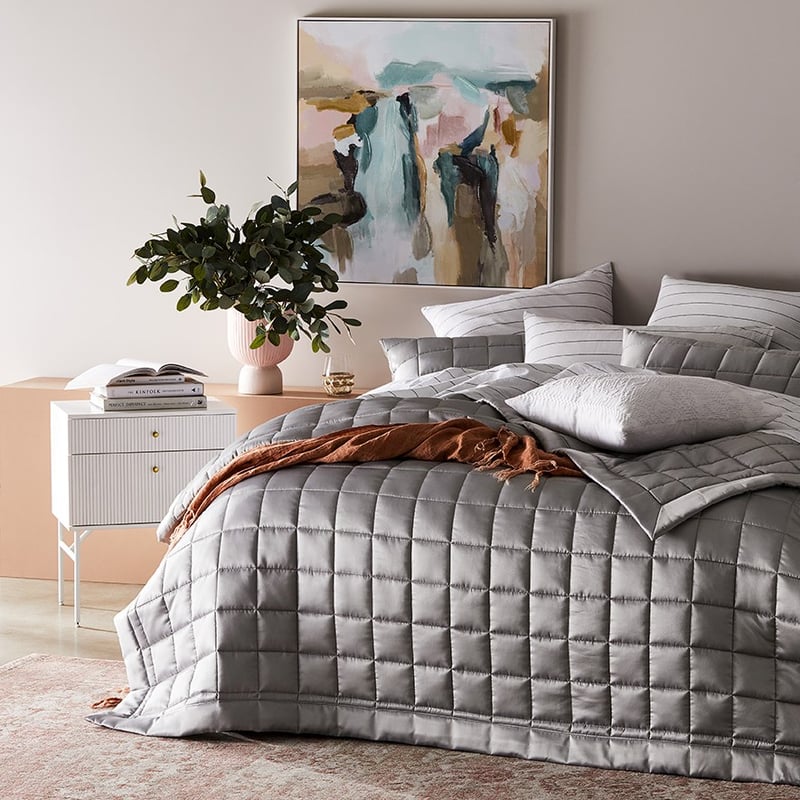 Alma Neutral Quilted Coverlet