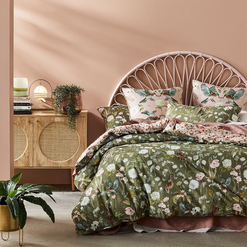 Secret Garden Olive Quilt Cover Set