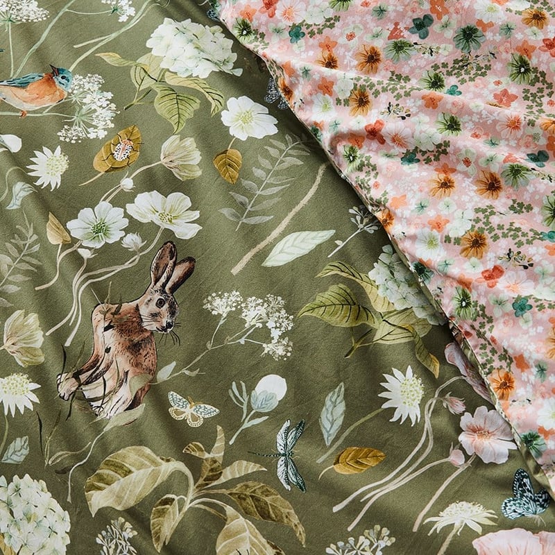 Secret Garden Olive Quilt Cover Set