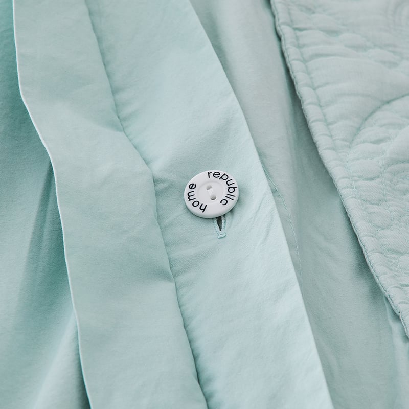 Grace Quilted Mist Quilt Cover