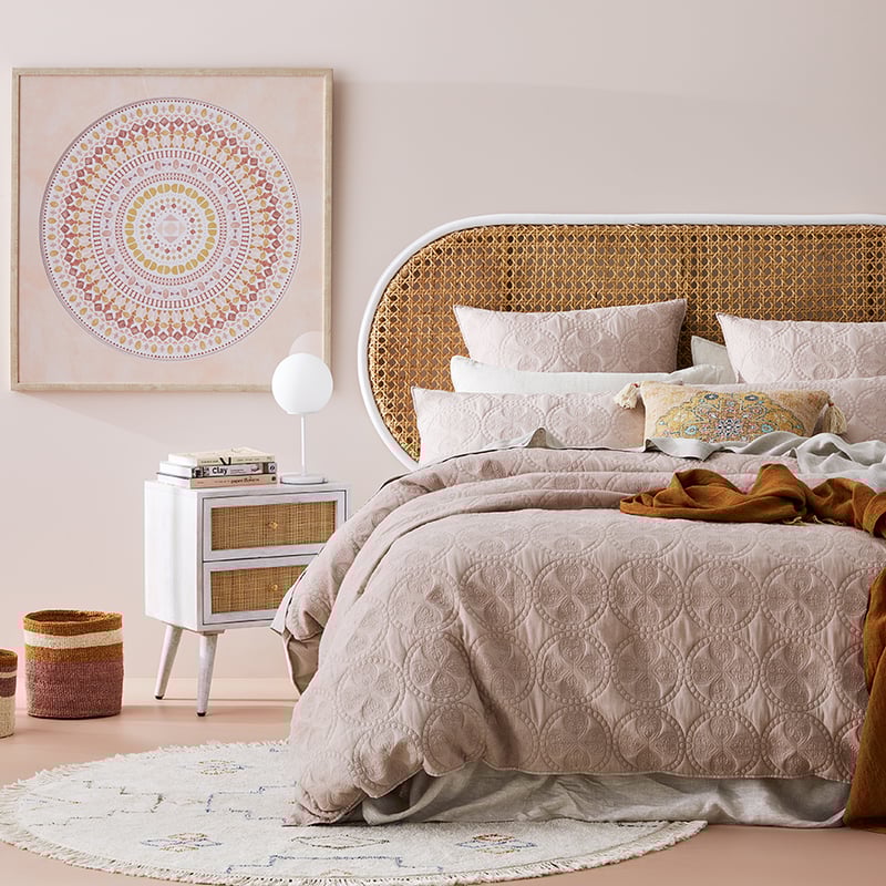 Grace Quilted Pebble Quilt Cover