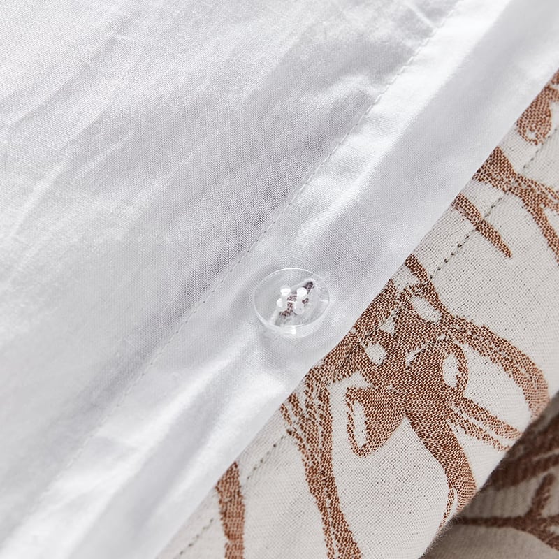 Acacia Jacquard White Quilt Cover