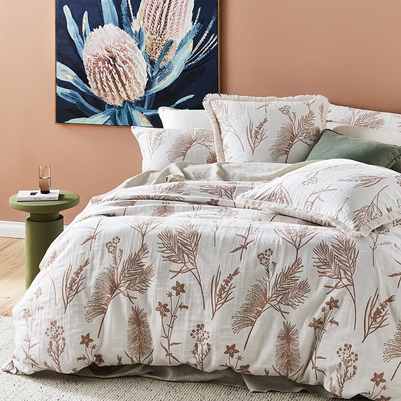Acacia Jacquard White Quilt Cover