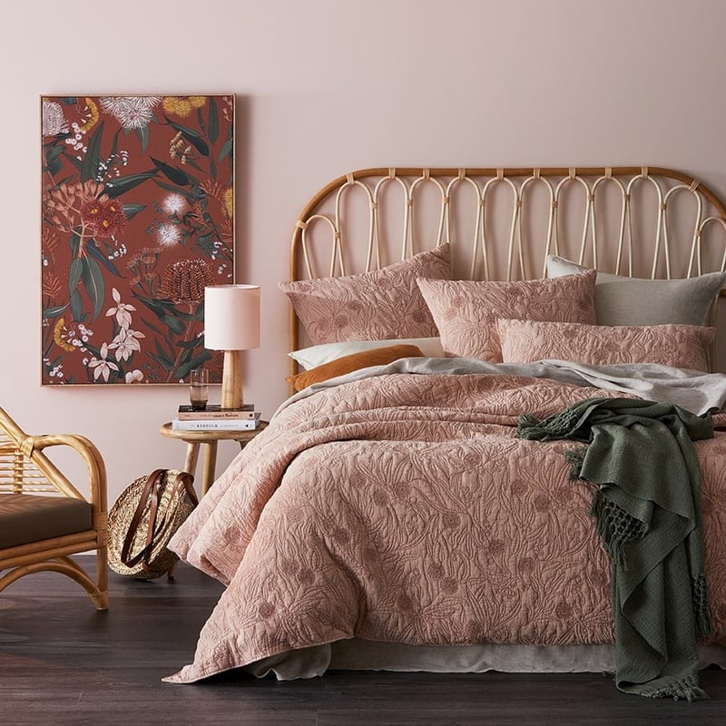 Gumnut Rose Quilted Quilt Cover