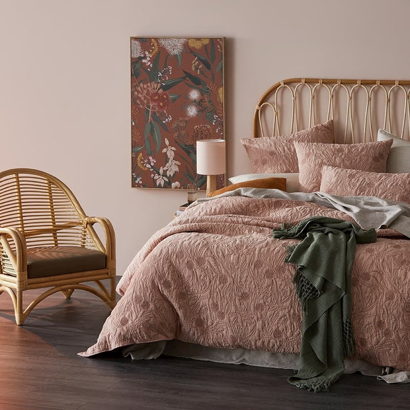 Gumnut Rose Quilted Quilt Cover