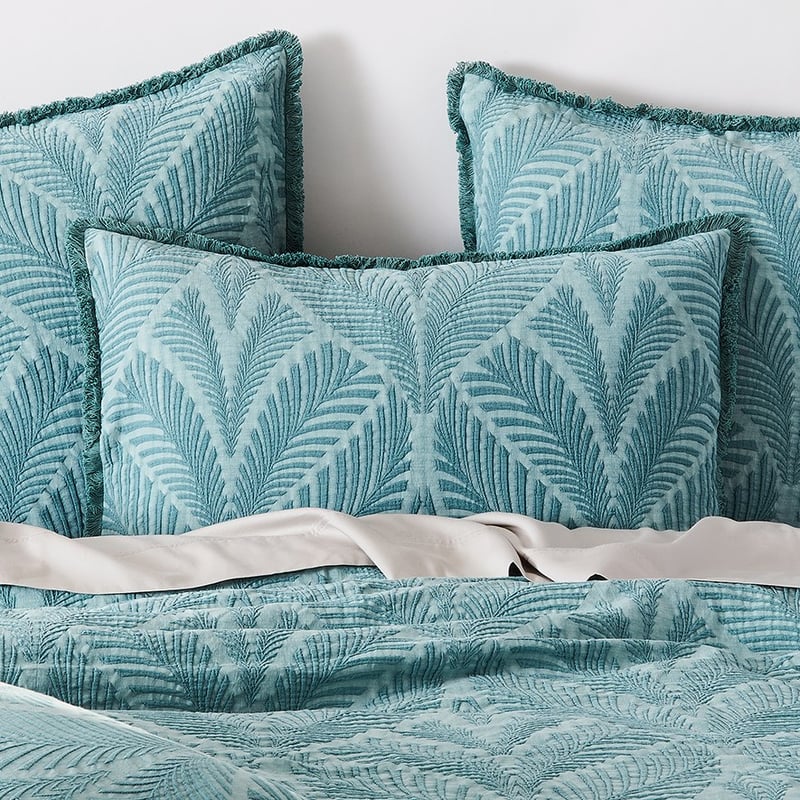 Nahla Matelasse Pine Quilt Cover