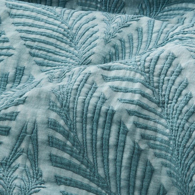 Nahla Matelasse Pine Quilt Cover