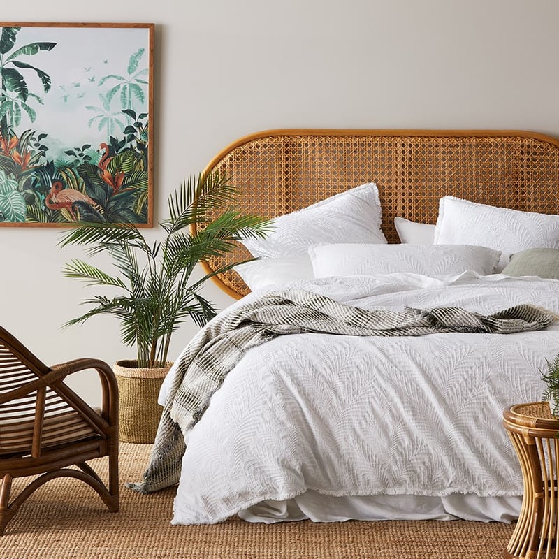 Nahla Matelasse White Quilt Cover