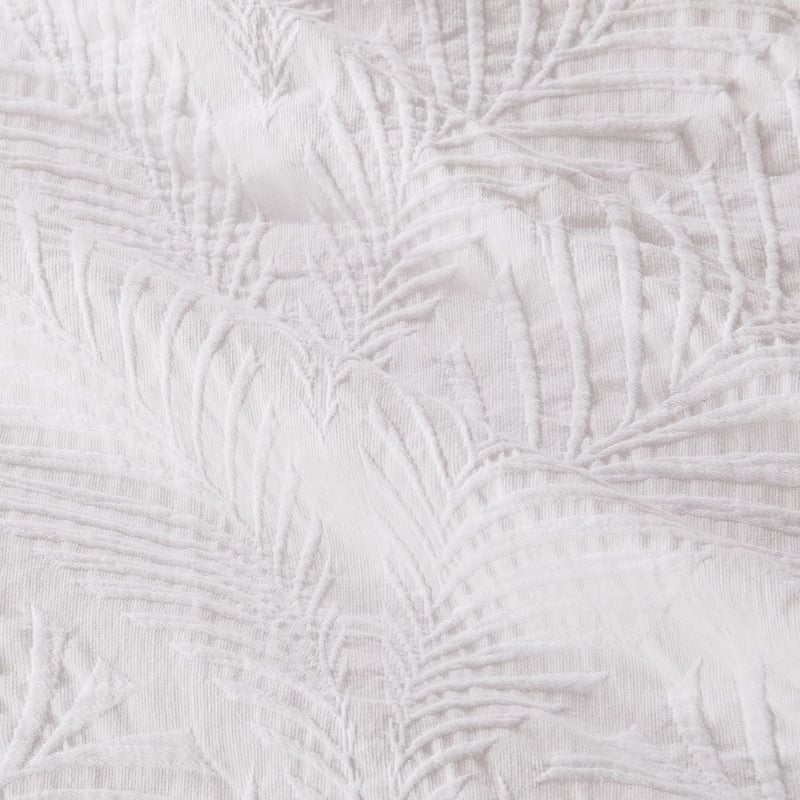 Nahla Matelasse White Quilt Cover