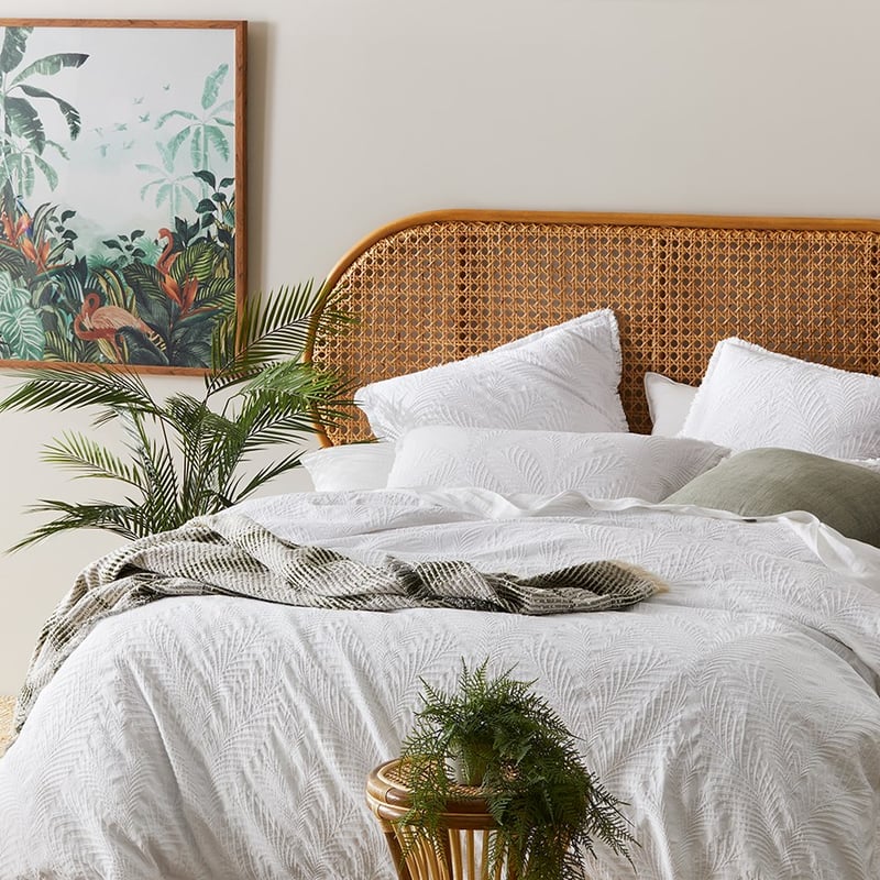 Nahla Matelasse White Quilt Cover