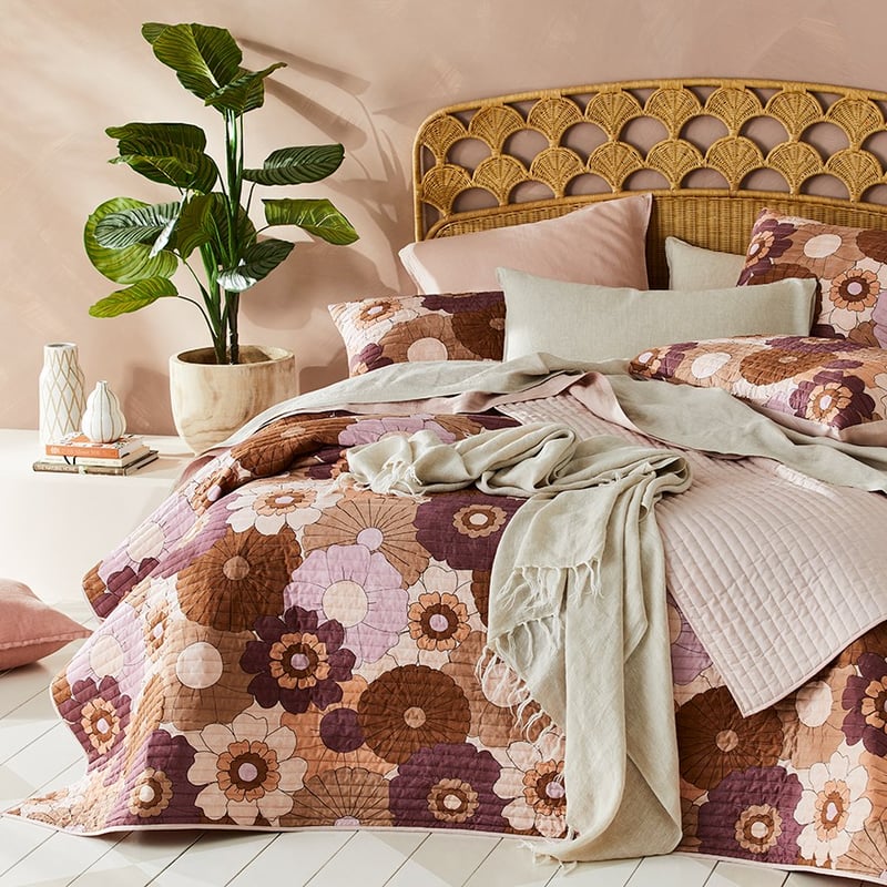 Kiera Mauve Spice Quilted Coverlet