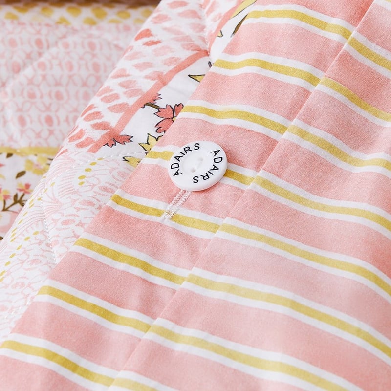 Polly Quilted Pink Quilt Cover