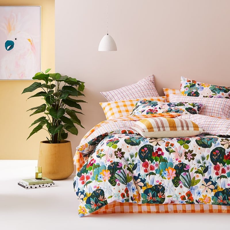 Wild Blooms Quilted Multi Quilt Cover