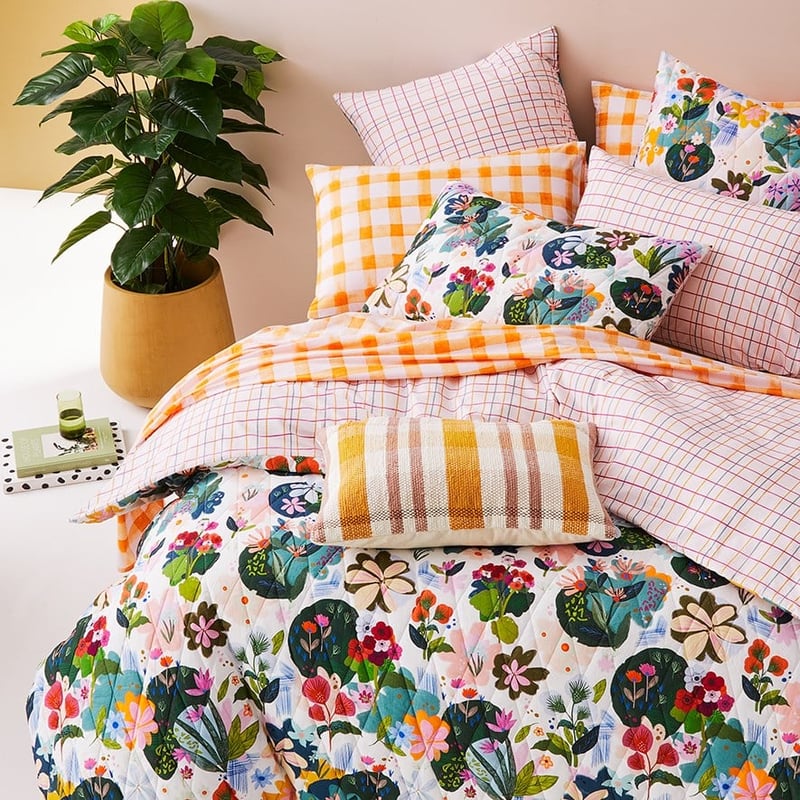 Wild Blooms Quilted Multi Quilt Cover