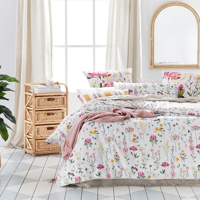Jardin White Quilt Cover Set